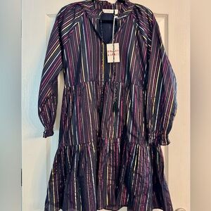 Roller Rabbit Multicolor Striped Janni Rainbow Lirex Dress